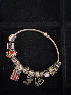 14 charm bracelet with European-style charms.